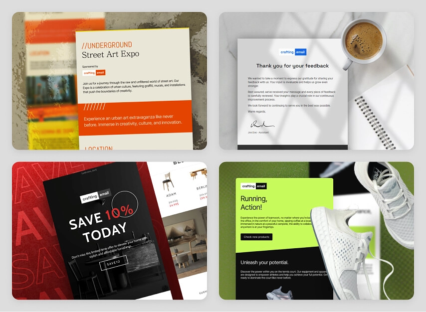 Media picture: Crafting.email Mautic Theme Library | 15 free, open-source MJML email themes